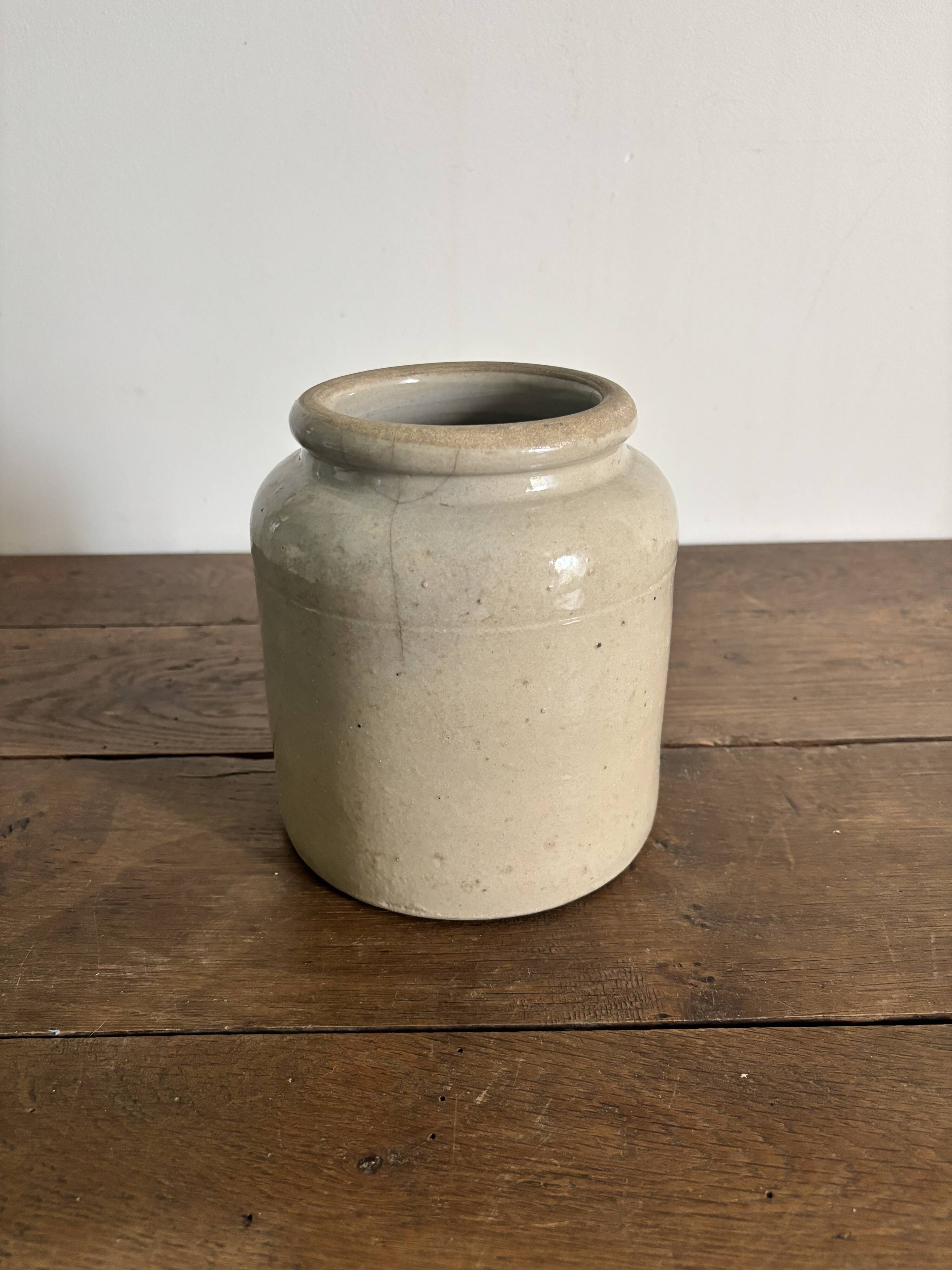 Ancien pot / vase en grès émaillé - vintage
