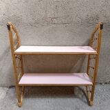 Rattan or bamboo wicker wall shelf