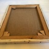 Painting of young girls in the garden, oil on canvas, signed