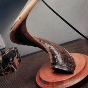 Lampe de salon brutaliste corne de Belier 1970