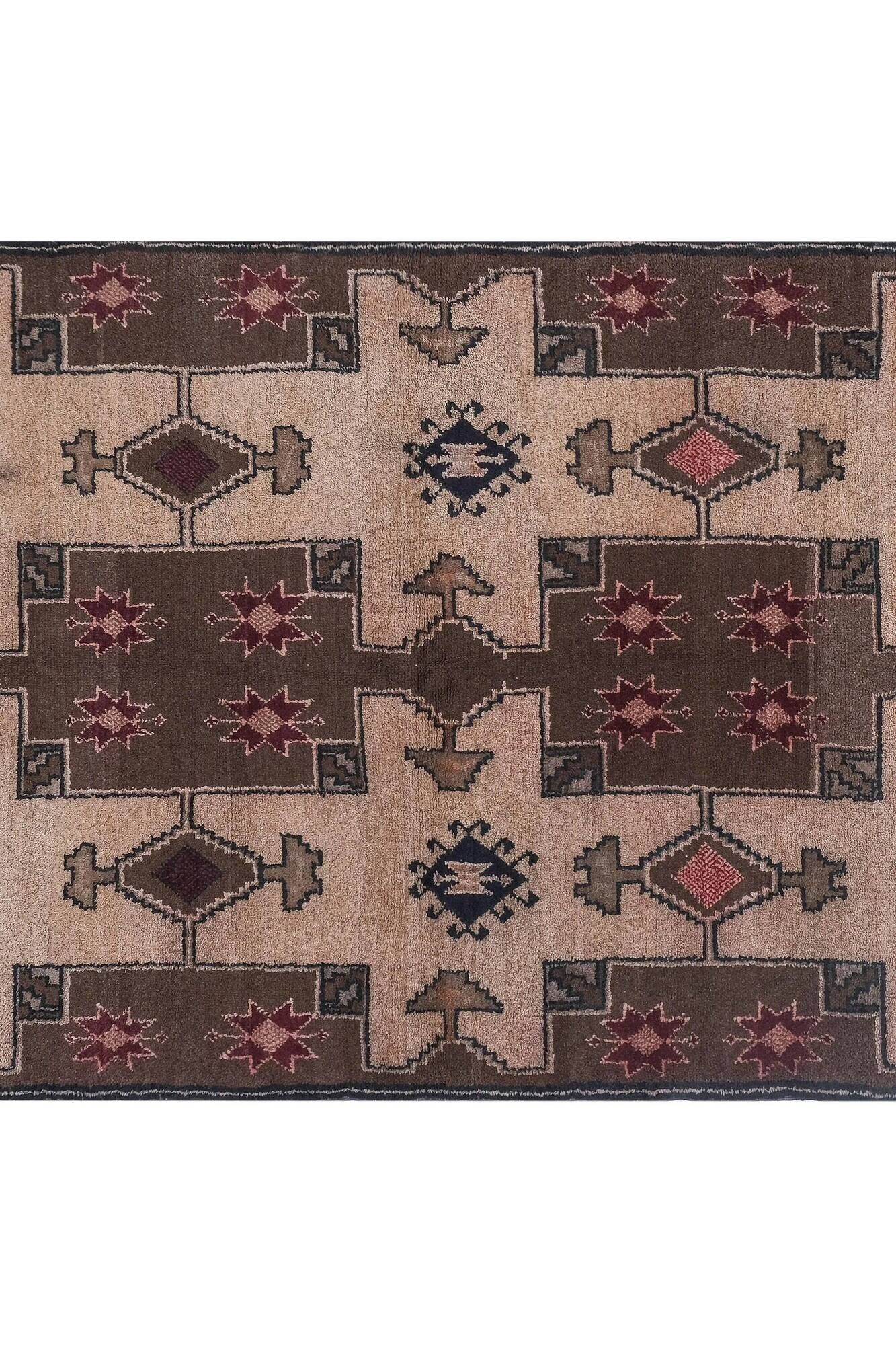 Vintage Turkish rug handmade 138x244 cm