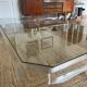 Large Athena coffee table in altuglas and glass by David Lange, 1970s