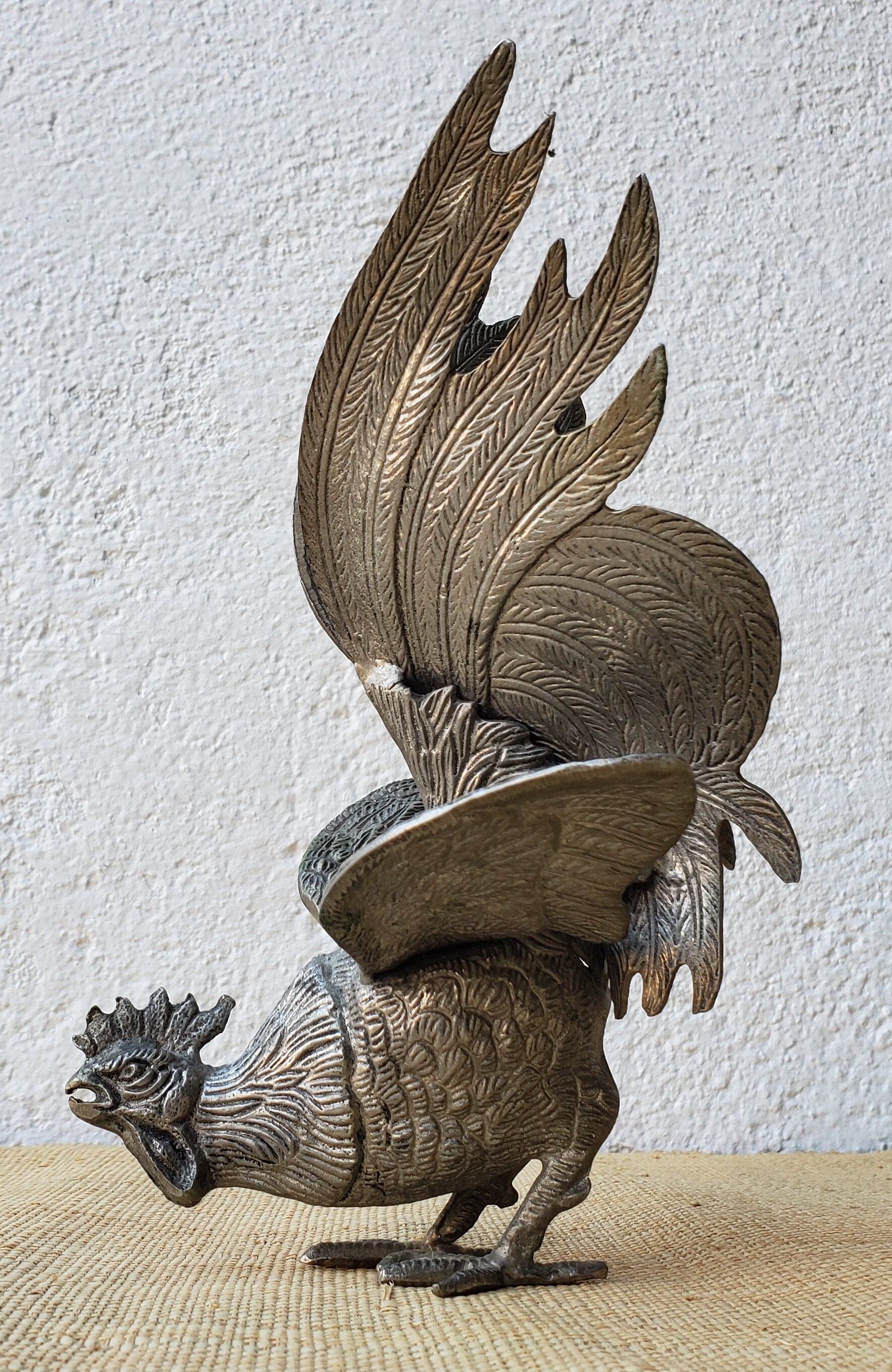 Rooster in metal