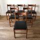 6 chaises scandinave années 60