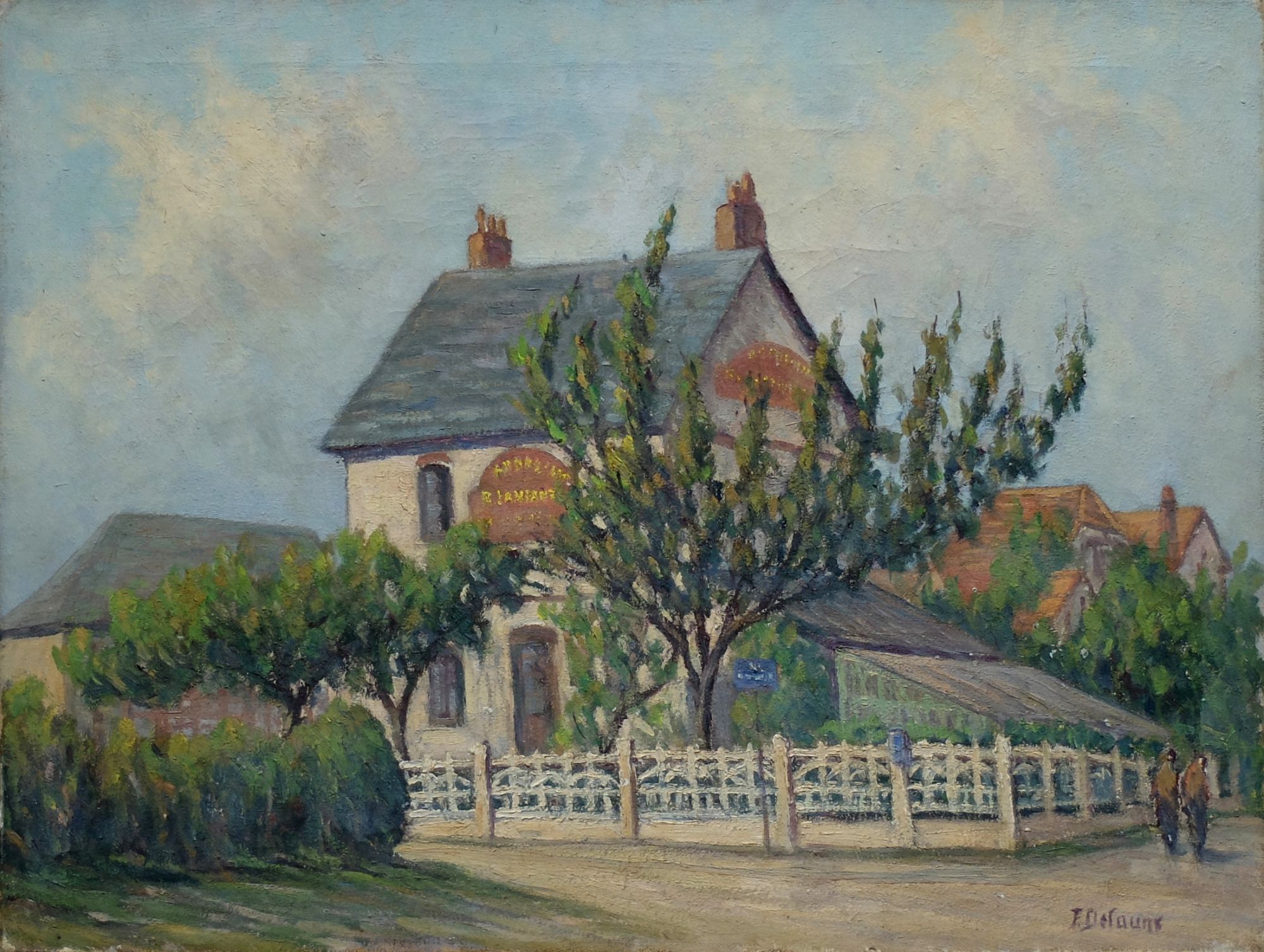 Edouard Delaune, rue de banlieue parisienne circa 1930