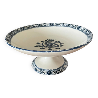 Antique compote dish in earthenware from Salins-lès-Bains (Jura)