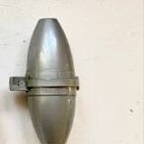 Ceramic lamp Design 90, fabric cable, cotton shade