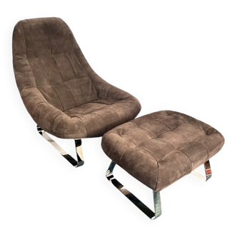 Earth Chair and Ottoman by Percival Lafer 1970s Brazil