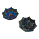 Duo of Longwy enamel saucers