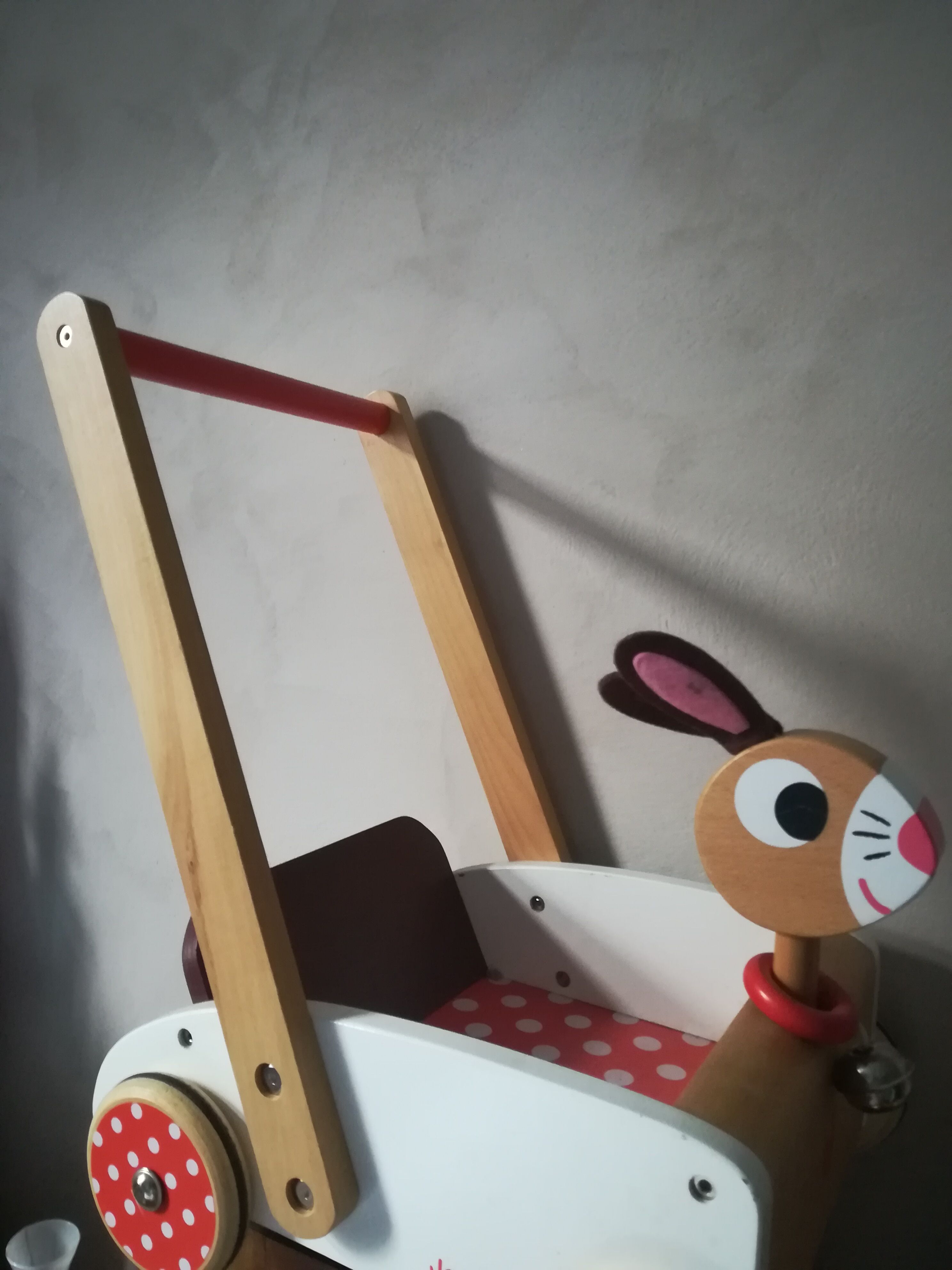 Wooden cart on wheels