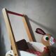 Wooden cart on wheels