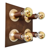 Space Age ceiling light/wall lamp in brass, Cosack Leuchten, 1970.