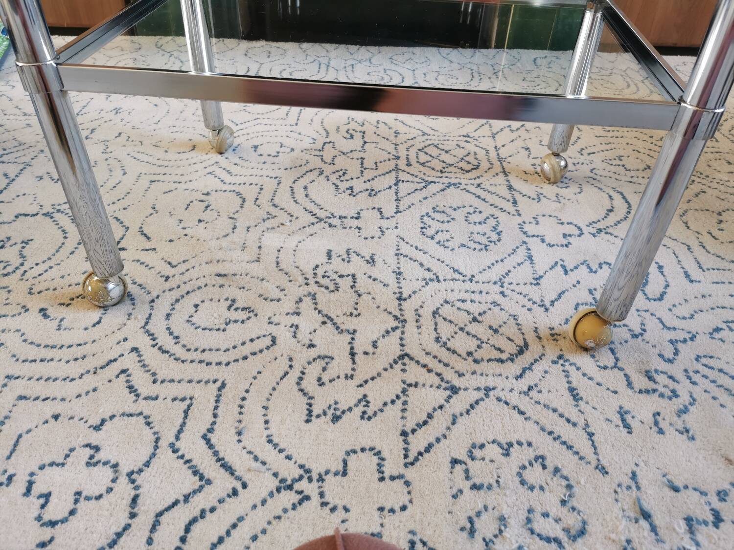 Convertible vintage rolling serving cart