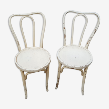 Pair of Baumann chairs made of curved wood