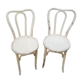 Pair of Baumann chairs made of curved wood