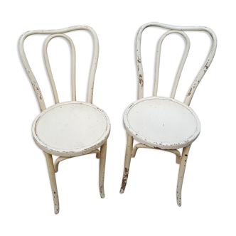 Pair of Baumann chairs made of curved wood