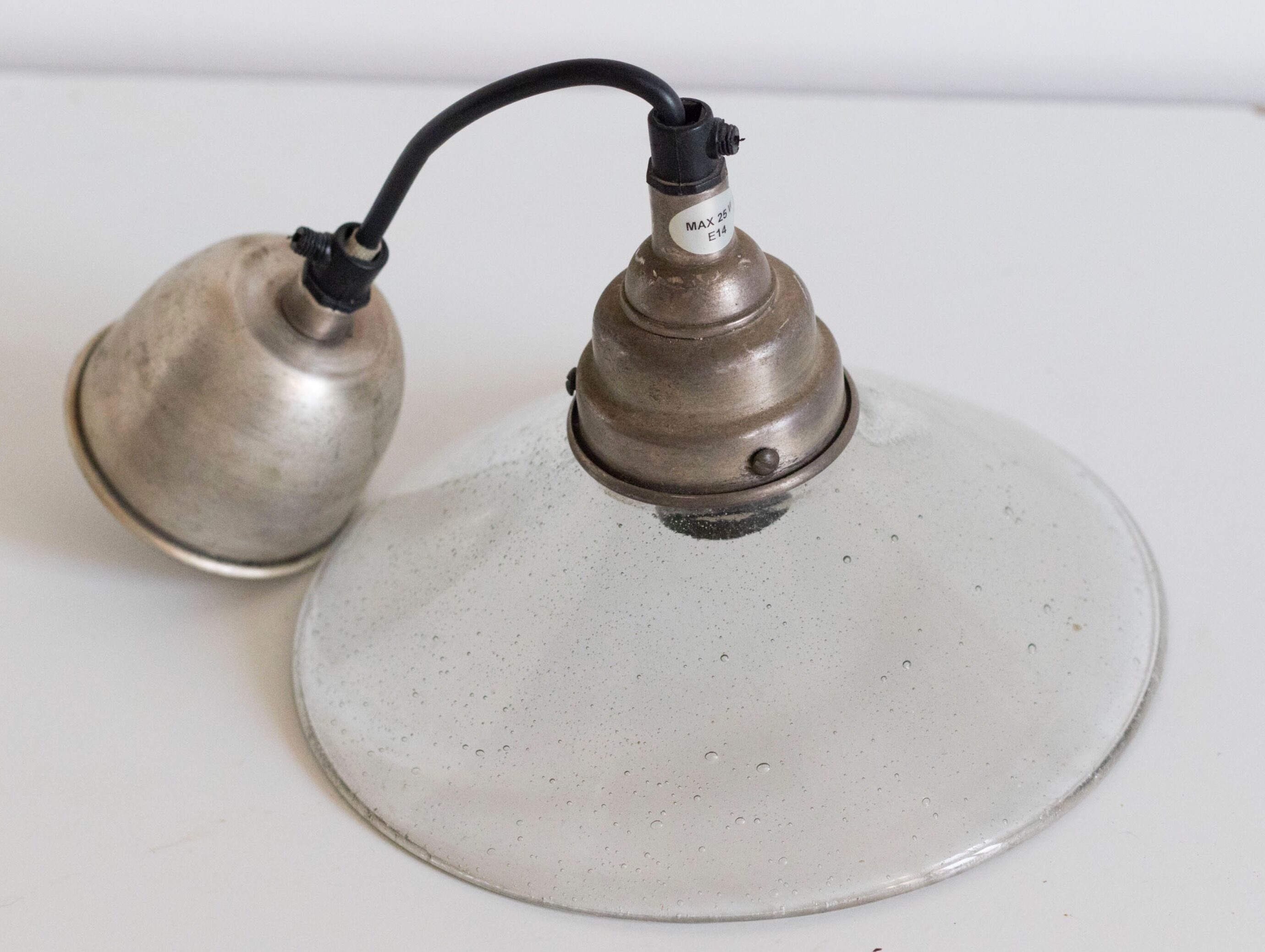 Suspension en verre vintage