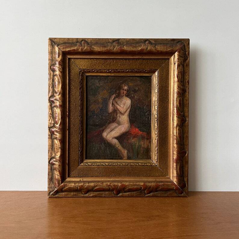 Peinture à l’huile de portrait nu