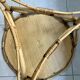 Table basse ronde rotin années 60