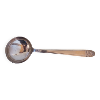 Louche en métal argenté, motif art déco .