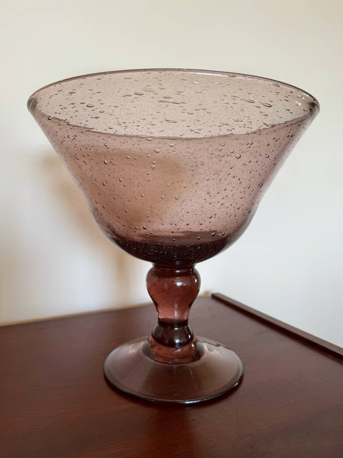 Old Biot blown glass punch set