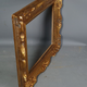 Old frame gilded carved wood gold leaf 41x36 cm, foliage 30x25 cm Montparnasse style SB