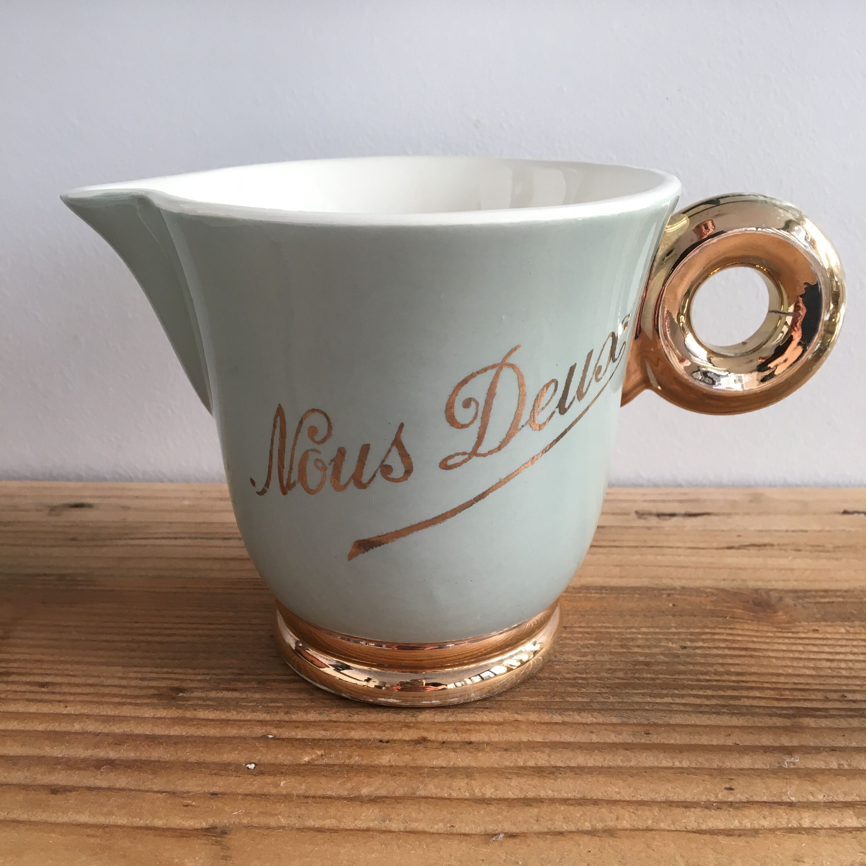 Milk jar "Nous Deux" Digoin Sarreguemines