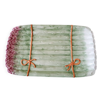 Plat à asperges en barbotine