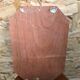 Old hanging showcase 22 wooden boxes red background