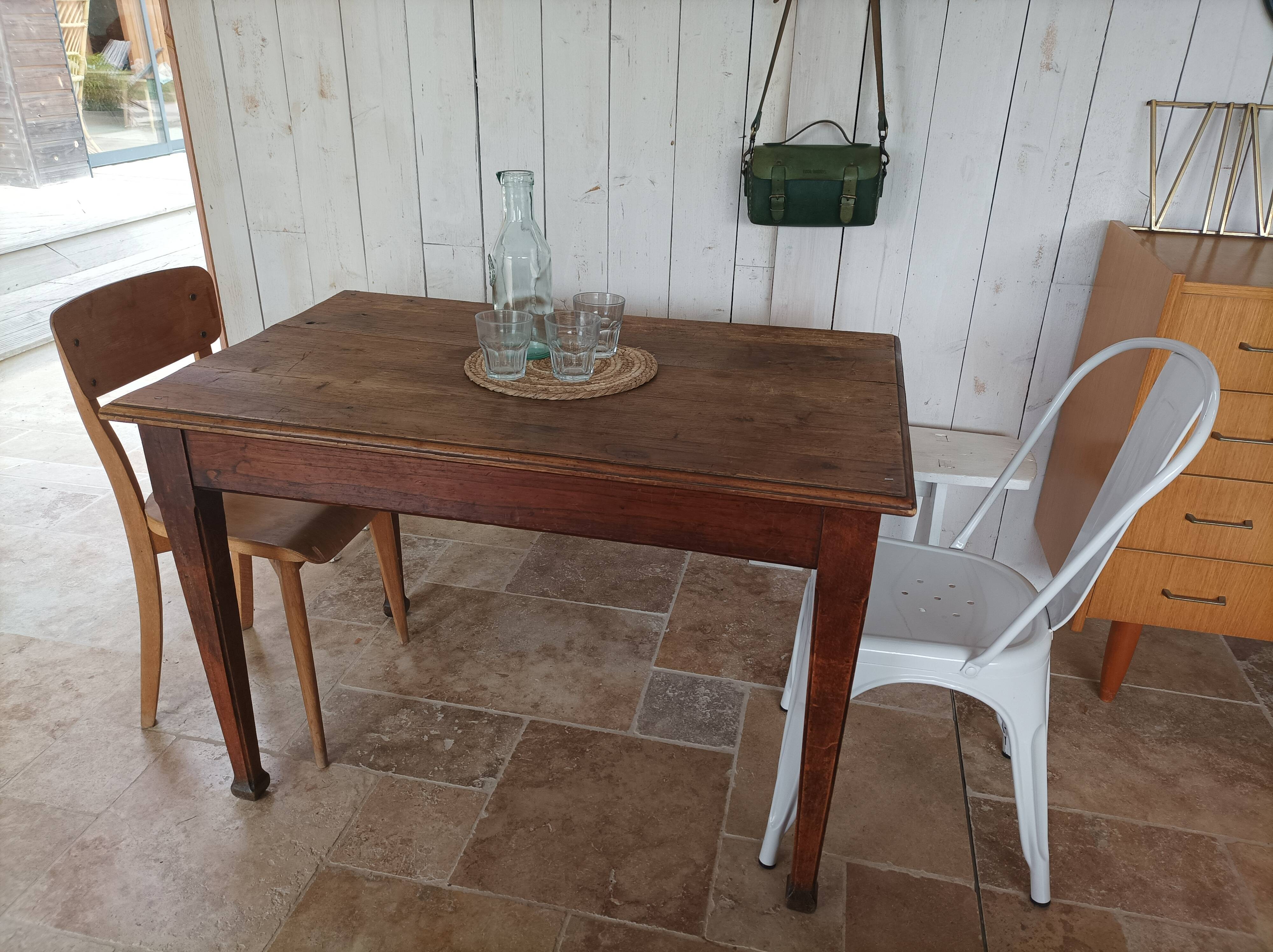 Old kitchen oak table