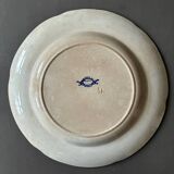 Large round dish Creil and Montereau 19th century