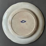 Large round dish Creil and Montereau 19th century