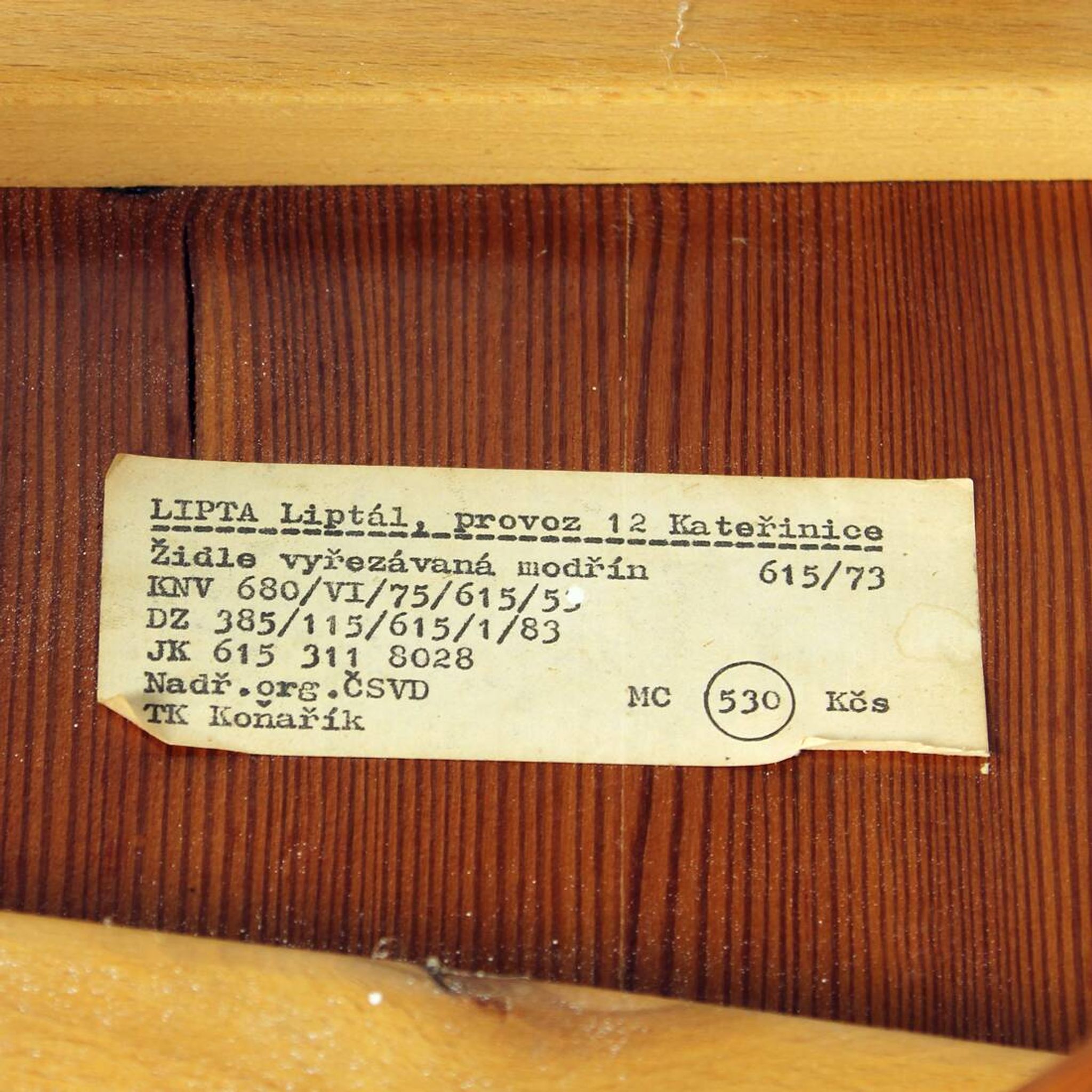 Folk Style Dining Chair In Wood, Czechoslovakia 1973