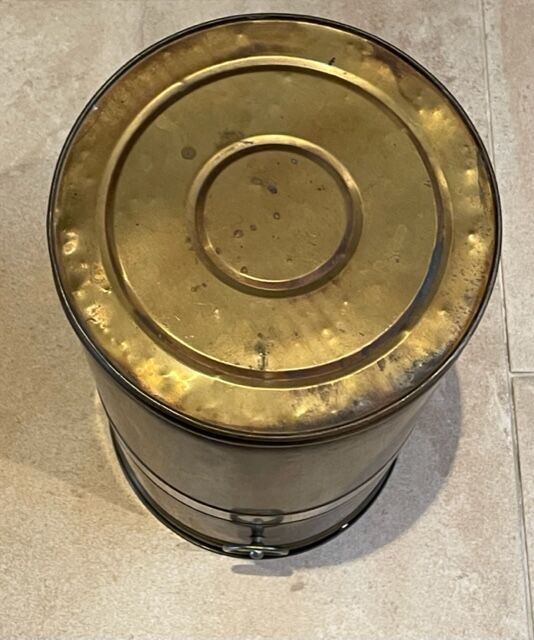 Vintage umbrella holder in brass and steel 1960 / 1970