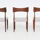 Bernhard Petersen dining chairs in rosewood by Christian Linnebergs, Denmark, 1960