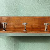 Art Deco wall coat rack, 3 hooks