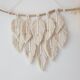 Macramé wall hanging feathers