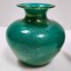 Green Cased Alga Glass Vase with Gold Leaf by Tomaso Buzzi for Venini