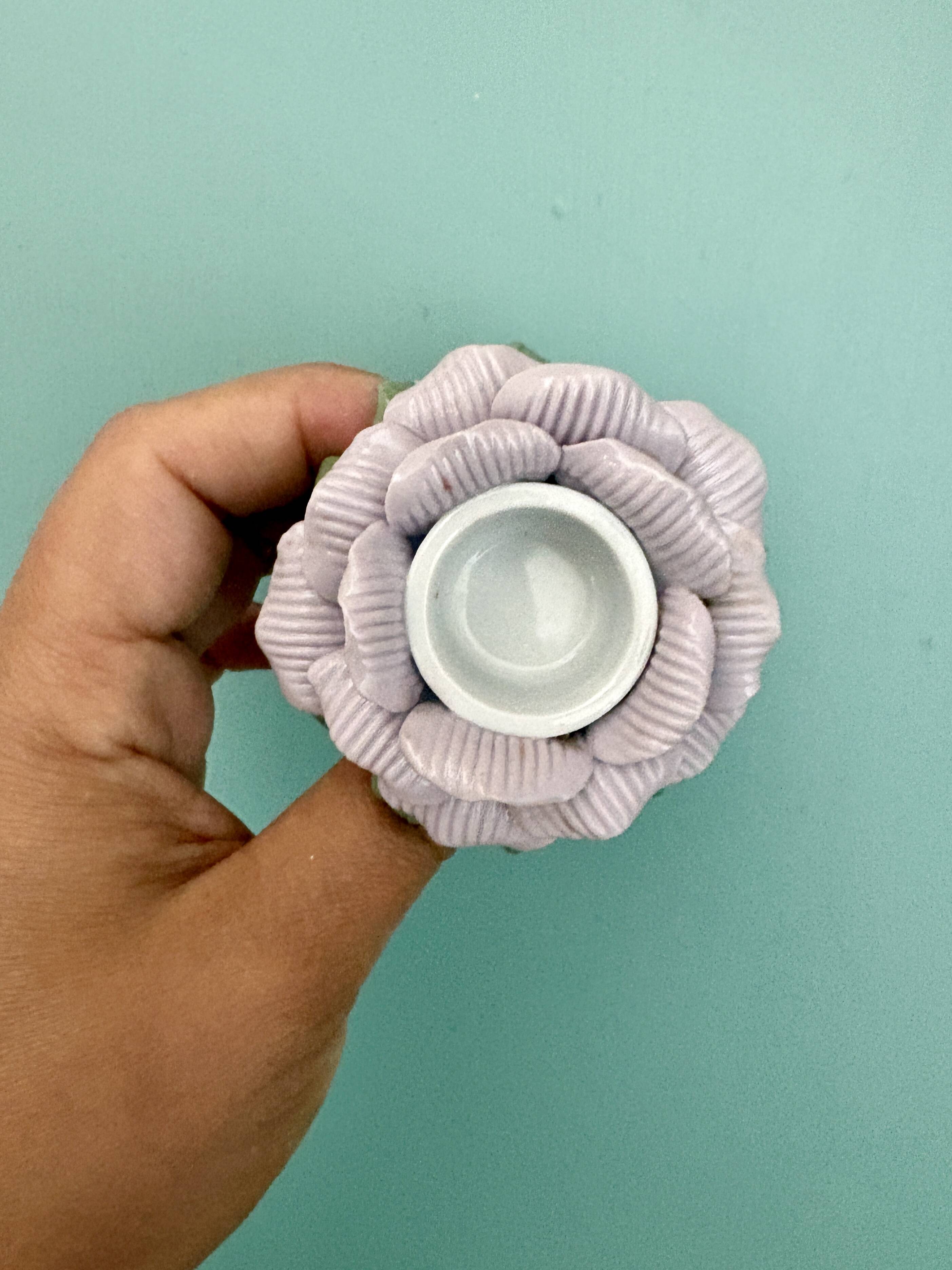 Set of 6 vintage ceramic candle holders