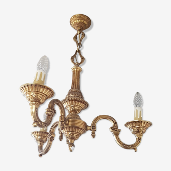 Golden bronze chandelier