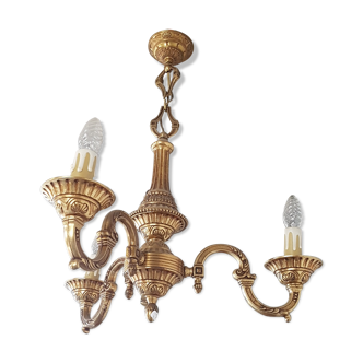 Golden bronze chandelier