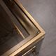 Table basse Guy Lefevre en acier et bronze