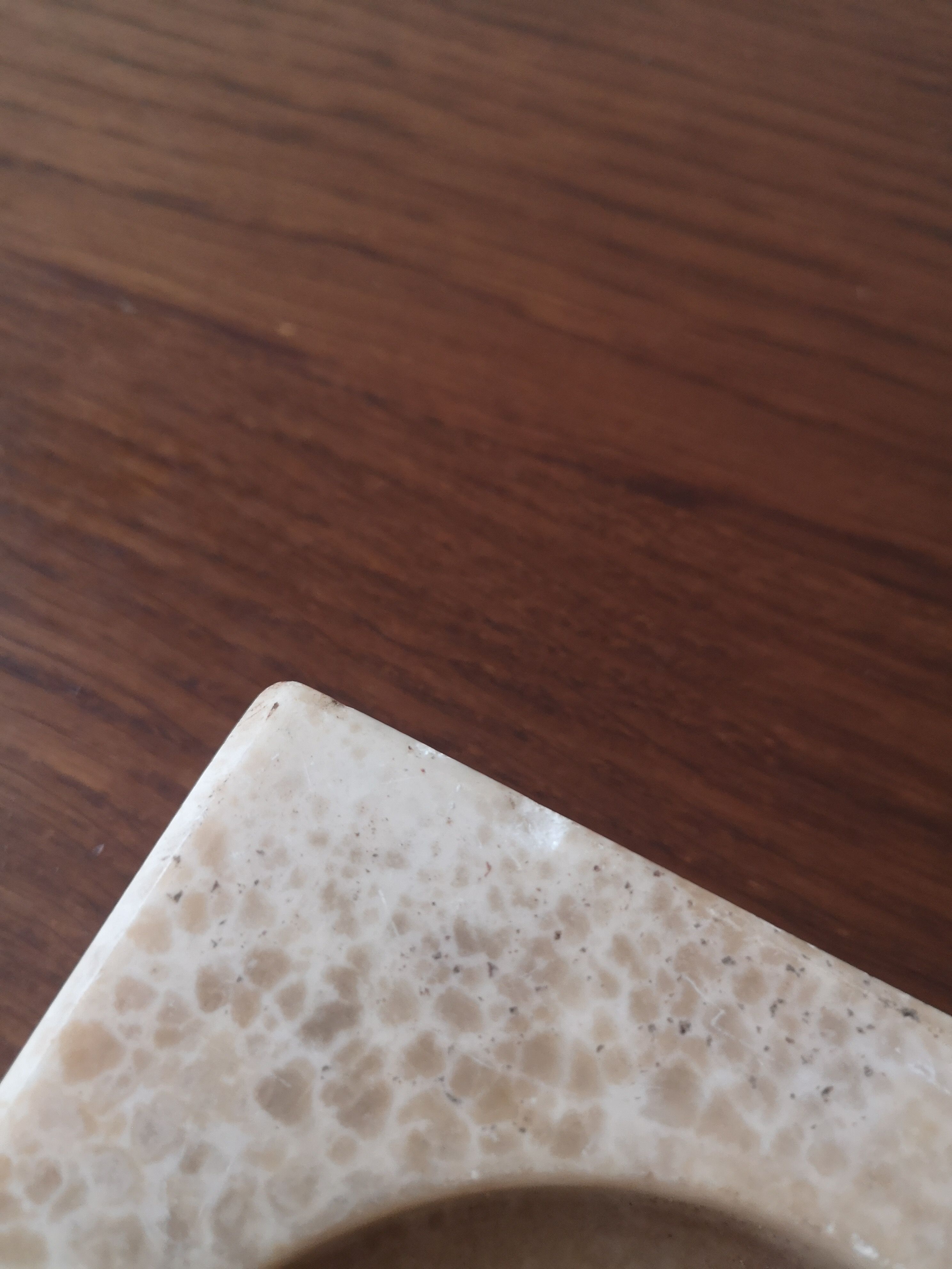 Square ashtray / empty vintage marble pocket