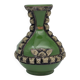 Antique green glazed ceramic vase with relief decoration – Europe