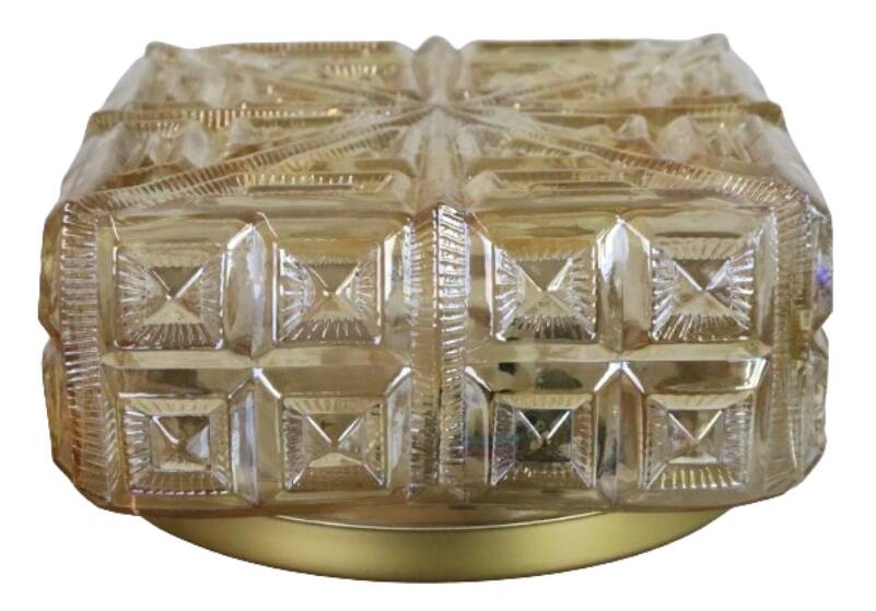 NOS New Old Stock vintage glass ceiling light
