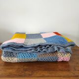 Large Vintage Granny Crochet Blanket
