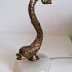 Onyx fish lamp foot and golden metal