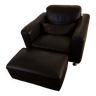 Cinna armchair dark aubergine leather