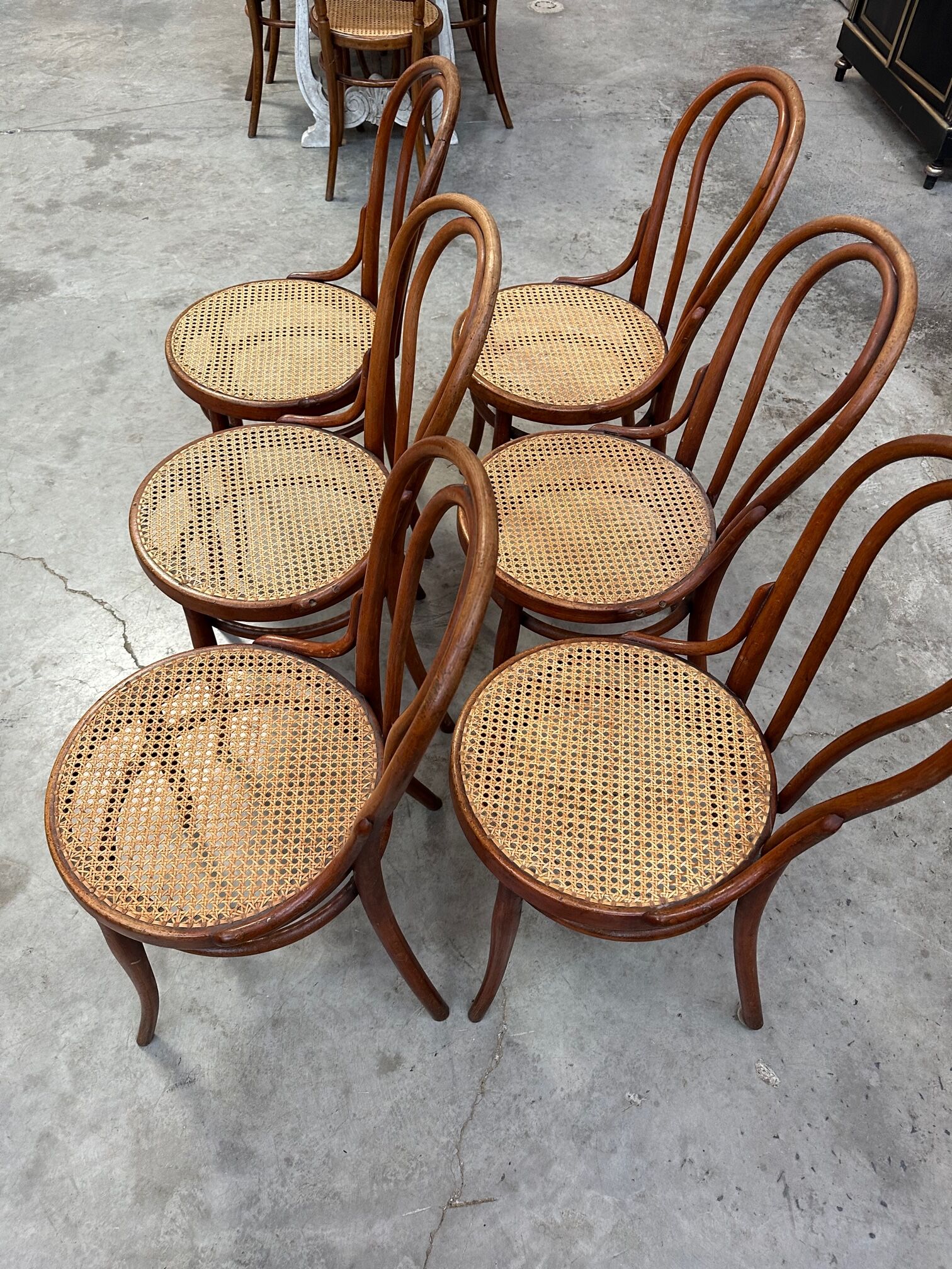 Suite of 6 bistro chairs