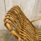 Fauteuil bascule rotin vintage